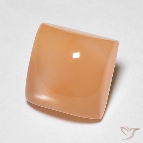 Piedra de Luna Naranja durazno natural de 2.28 ct, Cuadrado, Translúcido