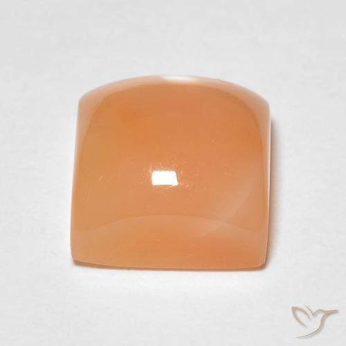 Piedra de Luna Naranja durazno natural de 2.28 ct, Cuadrado, Translúcido