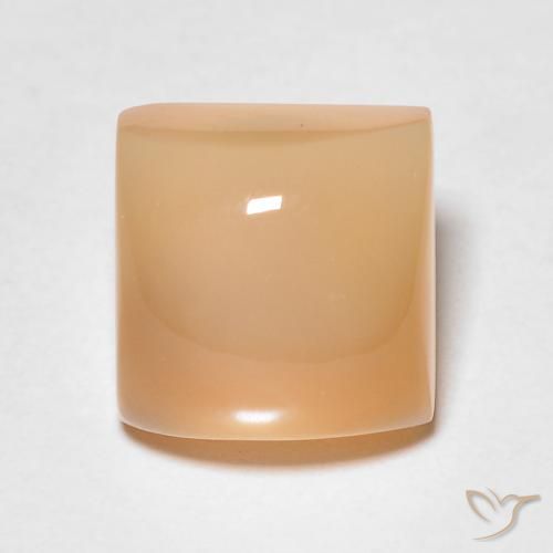 2.51ct Natural Naranja medio Piedra de Luna, Cuadrado, Translúcido