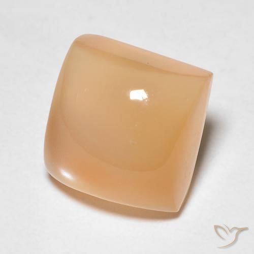 Piedra de Luna Naranja medio natural de 2.51 ct, Cuadrado, Translúcido