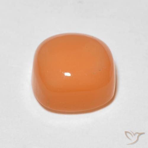 Piedra de Luna Naranja cantaloupe natural de 1.85 ct, Forma Cojín, Translúcido
