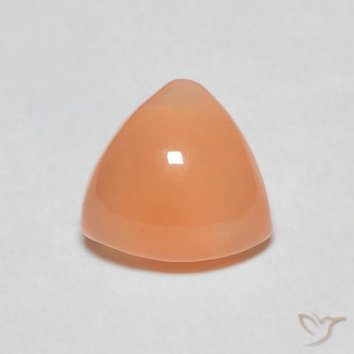 1.40ct Natural Naranja claro Piedra de Luna, Trillón, Translúcido