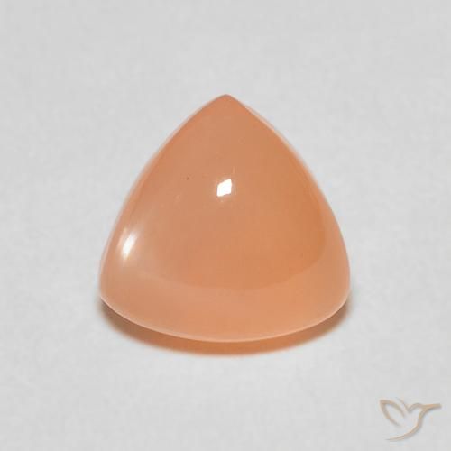 1.77ct Natural Naranja durazno Piedra de Luna, Trillón, Translúcido