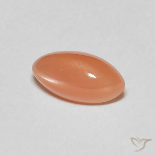 Piedra de Luna Naranja rojizo claro natural de 1.24 ct, Marquesa, Translúcido