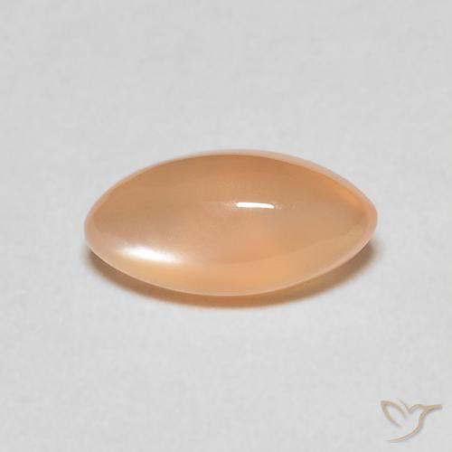 1.30ct Natural Naranja durazno Piedra de Luna, Marquesa, Translúcido, Photo A
