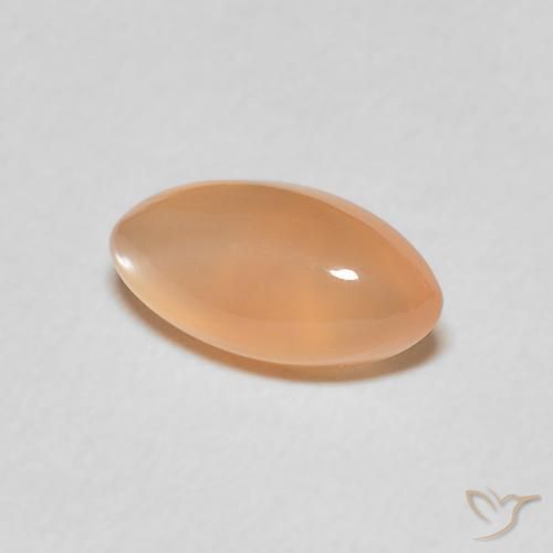 Piedra de Luna Naranja durazno natural de 1.30 ct, Marquesa, Translúcido