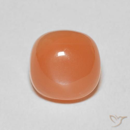 2.24ct Natural Naranja claro Piedra de Luna, Forma Cojín, Translúcido