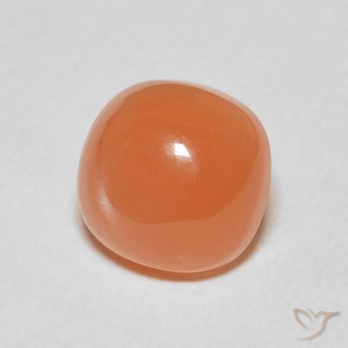 Piedra de Luna Naranja claro natural de 2.24 ct, Forma Cojín, Translúcido