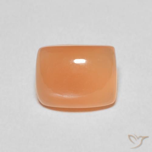 2.54ct Natural Naranja medio Piedra de Luna, Forma Cojín, Translúcido