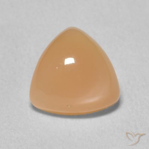 1.67ct Natural Naranja cantaloupe Piedra de Luna, Trillón, Translúcido