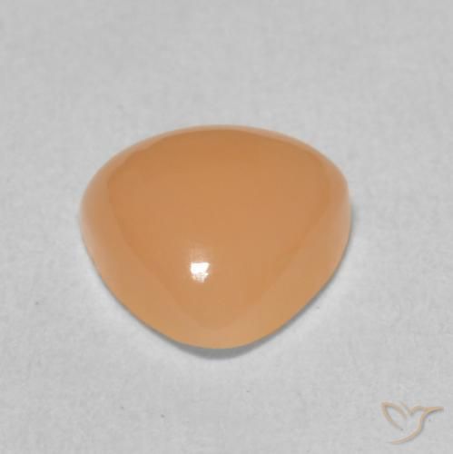 Piedra de Luna Naranja cantaloupe natural de 1.67 ct, Trillón, Translúcido