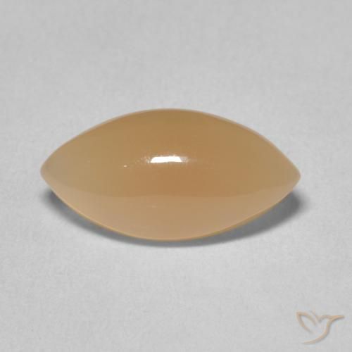 2.91ct Natural Naranja medio Piedra de Luna, Marquesa, Translúcido