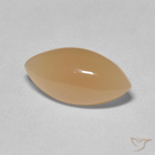 Piedra de Luna Naranja medio natural de 2.91 ct, Marquesa, Translúcido