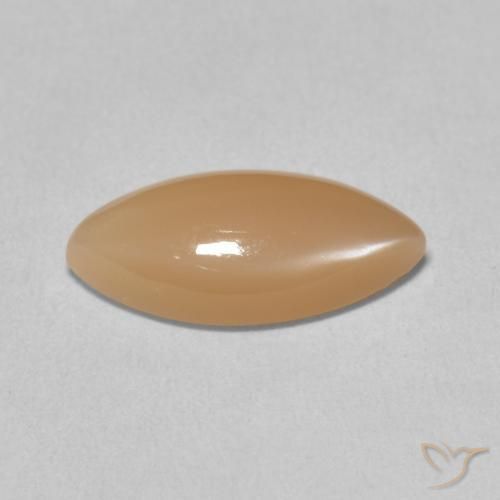 Piedra de Luna Naranja medio natural de 2.91 ct, Marquesa, Translúcido