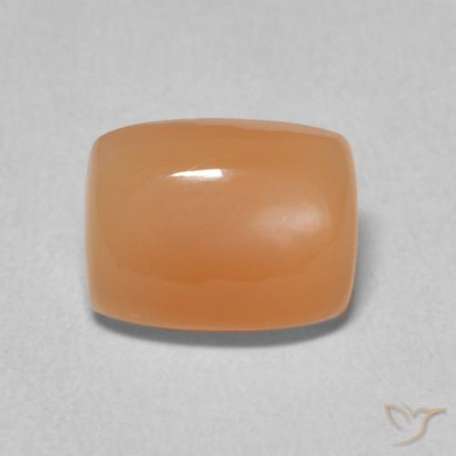 2.10ct Natural Naranja cantaloupe Piedra de Luna, Forma Cojín, Translúcido