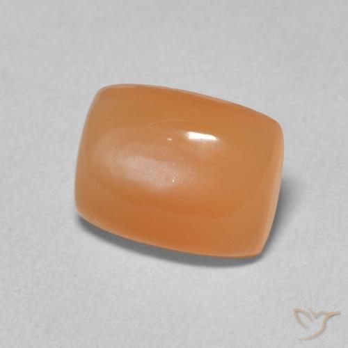 Piedra de Luna Naranja cantaloupe natural de 2.10 ct, Forma Cojín, Translúcido