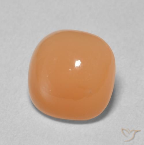 Piedra de Luna Naranja medio natural de 2.01 ct, Forma Cojín, Translúcido