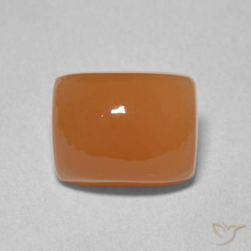 2.75ct Natural Naranja oscuro Piedra de Luna, Forma Cojín, Translúcido
