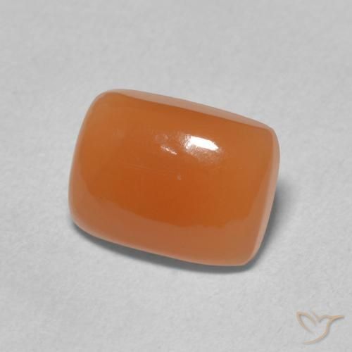 Piedra de Luna Naranja medio natural de 2.04 ct, Forma Cojín, Translúcido