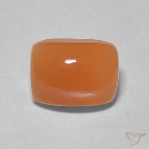 2.41ct Natural Naranja medio Piedra de Luna, Forma Cojín, Translúcido