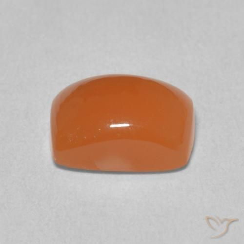 Piedra de Luna Naranja medio natural de 2.41 ct, Forma Cojín, Translúcido
