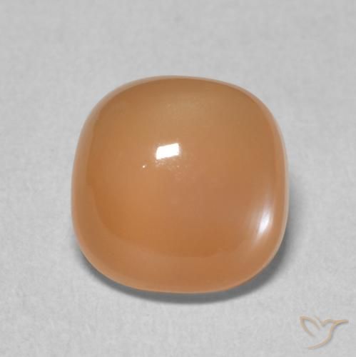 1.96ct Natural Naranja durazno Piedra de Luna, Forma Cojín, Translúcido