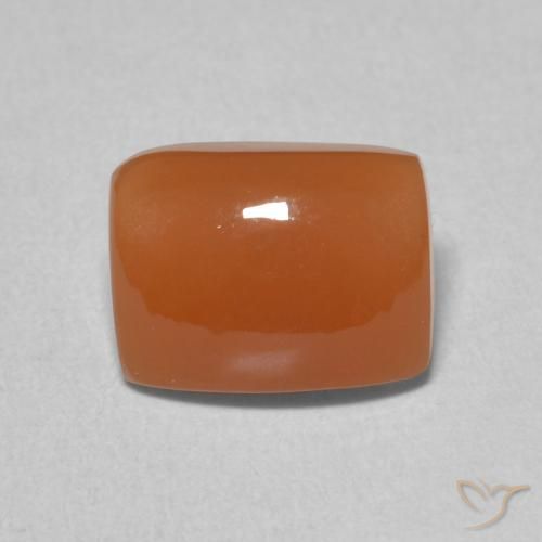 2.19ct Natural Naranja oscuro Piedra de Luna, Forma Cojín, Translúcido
