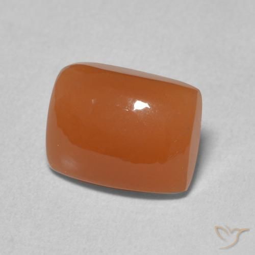Piedra de Luna Naranja oscuro natural de 2.19 ct, Forma Cojín, Translúcido