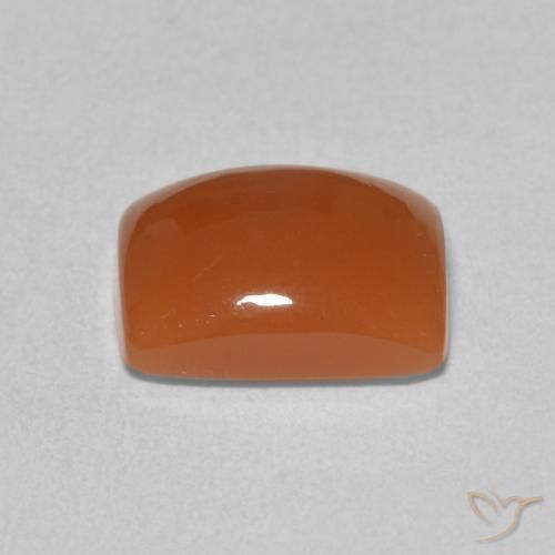 Piedra de Luna Naranja oscuro natural de 2.19 ct, Forma Cojín, Translúcido