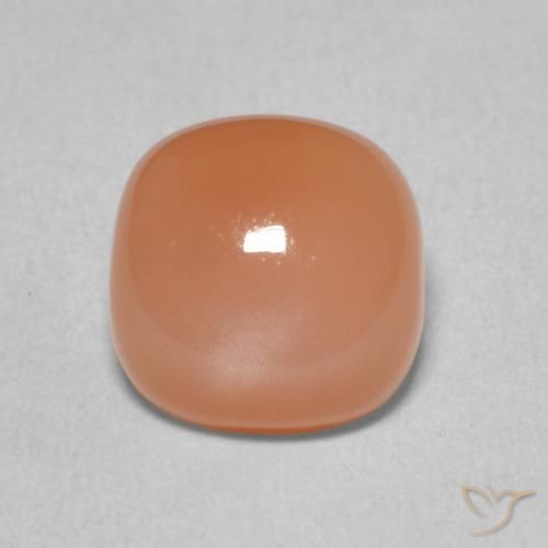 2.34ct Natural Naranja claro Piedra de Luna, Forma Cojín, Translúcido