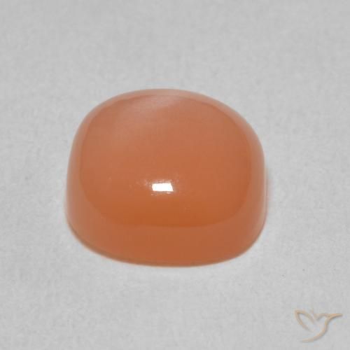 Piedra de Luna Naranja claro natural de 2.34 ct, Forma Cojín, Translúcido