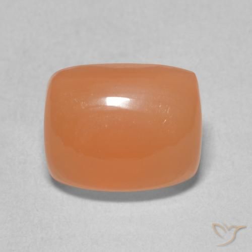 2.40ct Natural Naranja rojizo claro Piedra de Luna, Forma Cojín, Translúcido