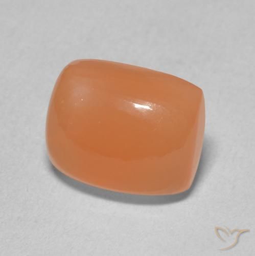 Piedra de Luna Naranja rojizo claro natural de 2.40 ct, Forma Cojín, Translúcido