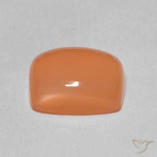 Piedra de Luna Naranja rojizo claro natural de 2.40 ct, Forma Cojín, Translúcido