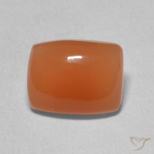 1.96ct Natural Naranja oscuro Piedra de Luna, Forma Cojín, Translúcido