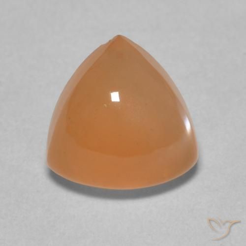 1.90ct Natural Naranja cantaloupe Piedra de Luna, Trillón, Translúcido