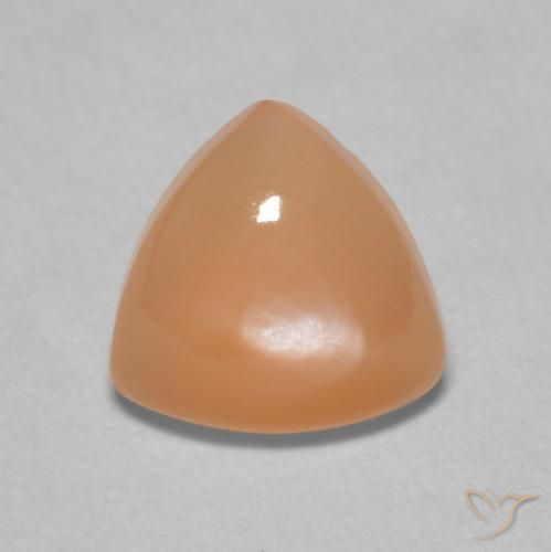 1.48ct Natural Medium Light-Orange Piedra de Luna, Trillón, Translúcido