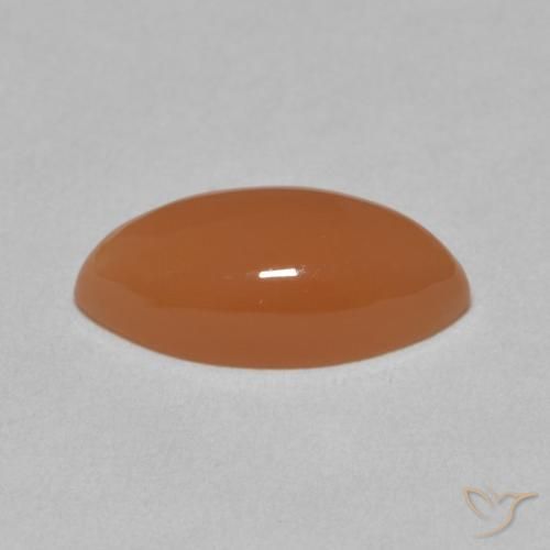 Piedra de Luna Naranja medio natural de 3.03 ct, Marquesa, Translúcido