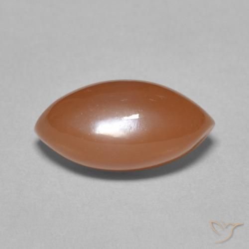 4.68ct Natural Naranja rojizo Piedra de Luna, Marquesa, Translúcido