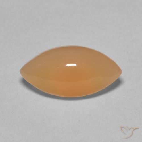 2.66ct Natural Medium Light-Orange Piedra de Luna, Marquesa, Translúcido