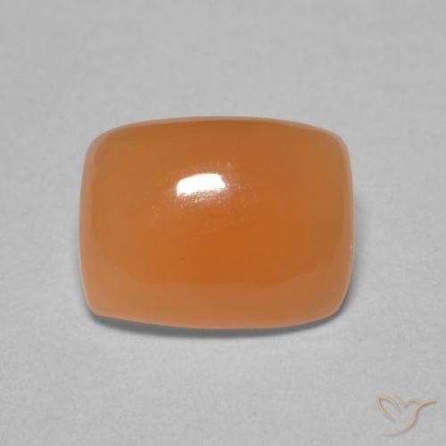 2.08ct Natural Naranja claro Piedra de Luna, Forma Cojín, Translúcido