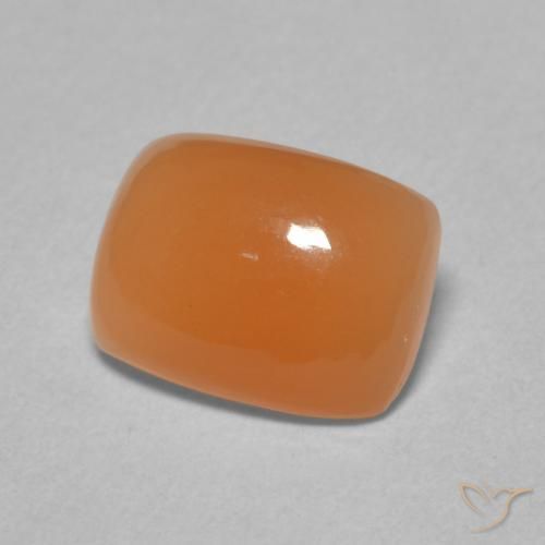 Piedra de Luna Naranja claro natural de 2.08 ct, Forma Cojín, Translúcido