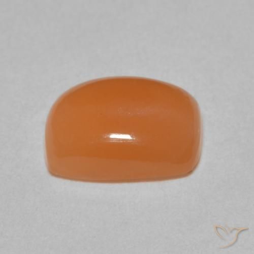 Piedra de Luna Naranja claro natural de 2.08 ct, Forma Cojín, Translúcido