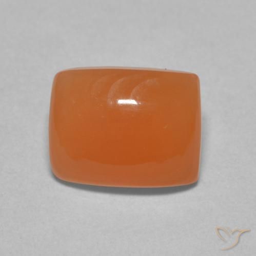 2.07ct Natural Naranja rojizo Piedra de Luna, Forma Cojín, Translúcido