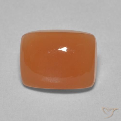 2.15ct Natural Naranja rojizo Piedra de Luna, Forma Cojín, Translúcido