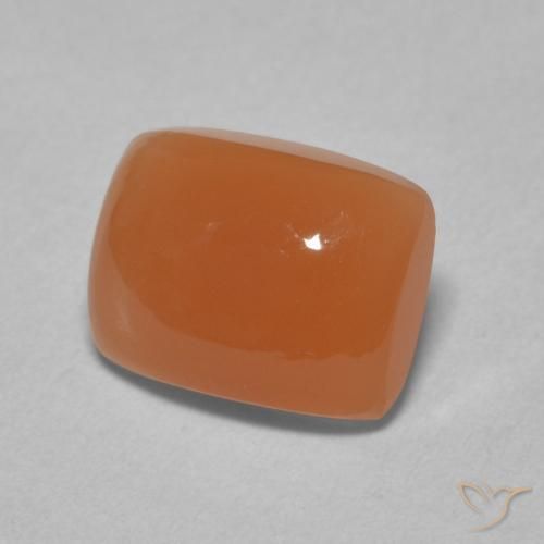 Piedra de Luna Naranja rojizo natural de 2.15 ct, Forma Cojín, Translúcido