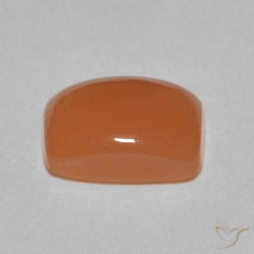 Piedra de Luna Naranja rojizo natural de 2.15 ct, Forma Cojín, Translúcido