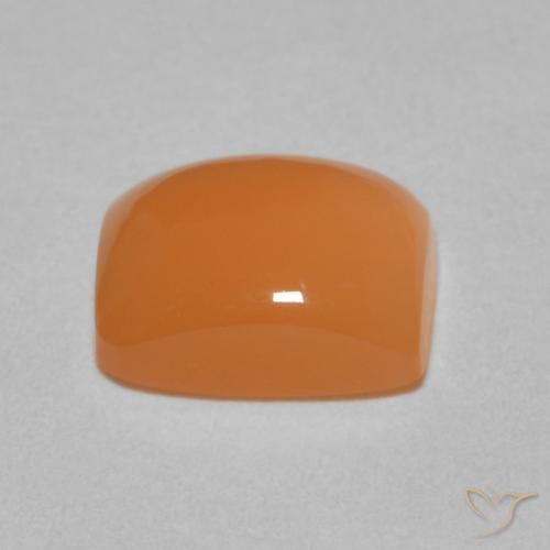 Piedra de Luna Naranja melocotón vívido natural de 2.38 ct, Forma Cojín, Translúcido