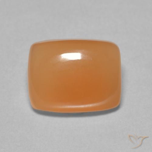 2.02ct Natural Naranja rojizo Piedra de Luna, Forma Cojín, Translúcido
