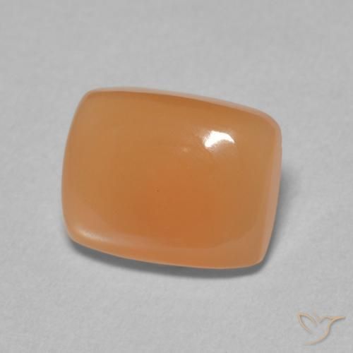 Piedra de Luna Naranja rojizo natural de 2.02 ct, Forma Cojín, Translúcido